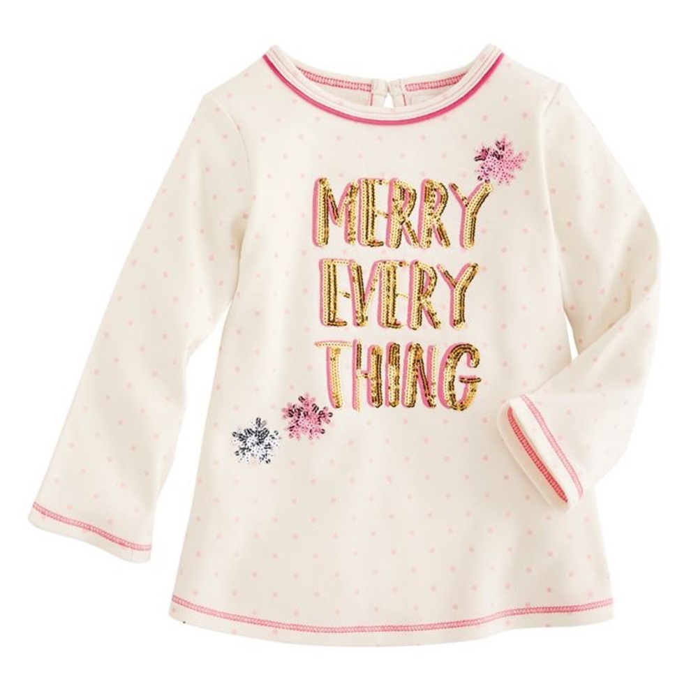 Mud Pie Merry Everything Top S 12-18M NWT